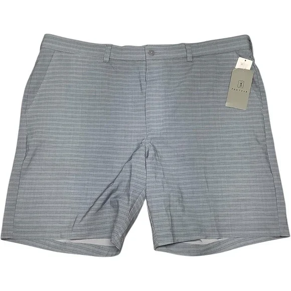 PGA TOUR Men's Active Gripper Waistband Shorts Tradewinds Gray Size 30 NEW 8" - Picture 2 of 11